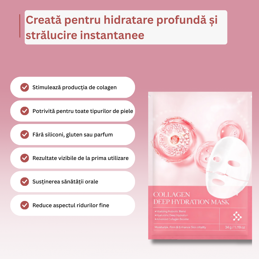 Masca de fata bio Colagen- 4 buc